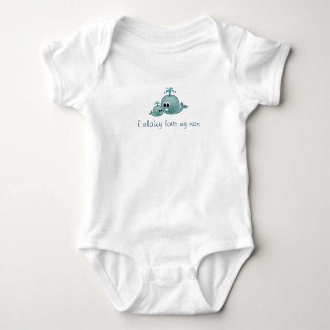 Ich schwamm meine Liebe Baby Strampler (Vorderseite)