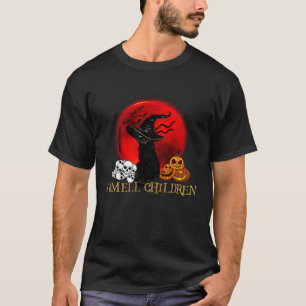 Ich schwarze Katze riecht Kinder Halloween T-Shirt