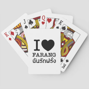 Ich Schwarzes Herz (Liebe) Farang Spielkarten