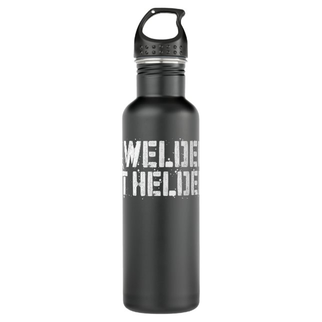 Ich schweißte es hilft Geschenke Welder Geschenke  Edelstahlflasche (Vorderseite)