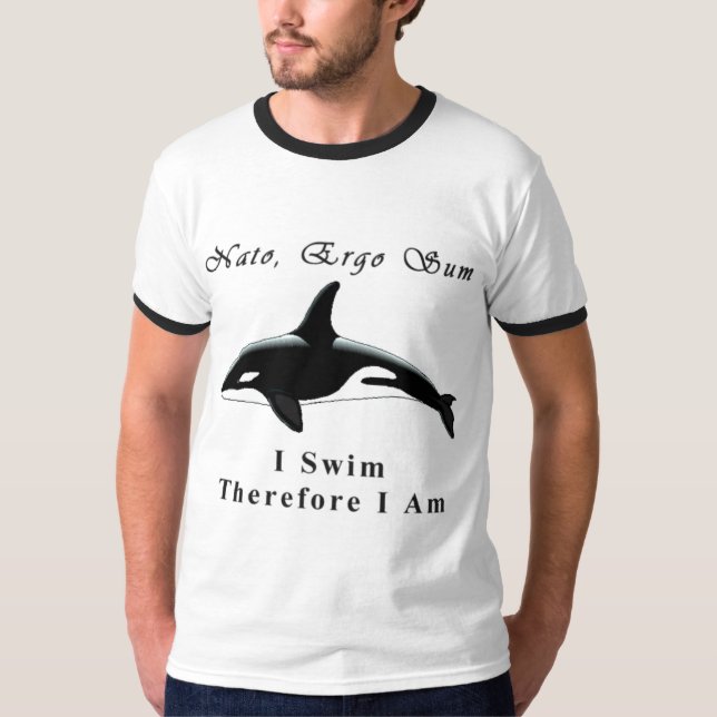 Ich schwimme, deshalb bin ich T-Shirt (Vorderseite)