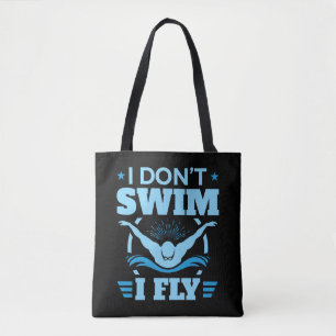Ich schwimme nicht beim Schmetterling Tasche