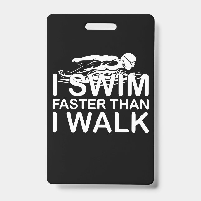 Ich schwimme schneller als ich gehe ausweis (Front)