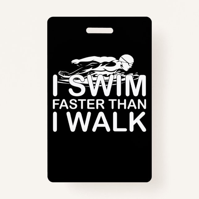 Ich schwimme schneller als ich gehe ausweis (Vorderseite)