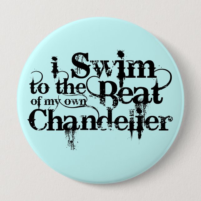Ich schwimme zum Schlag meines eigenen Button (Vorderseite)