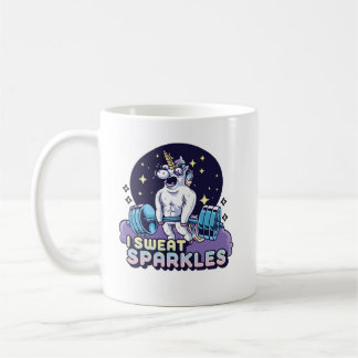 Ich schwitze Glitzern Funny Lifting Gym Workout Un Kaffeetasse