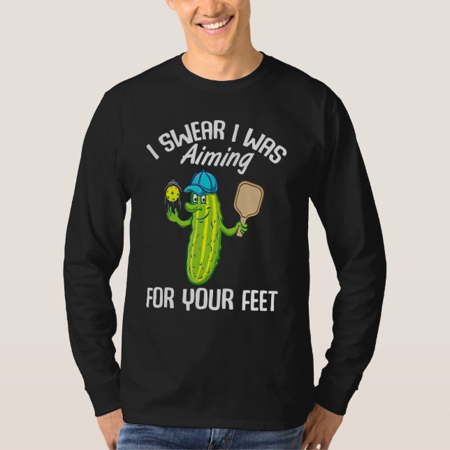 Ich schwöre, dass ich nach deiner Füße Pickleball  T-Shirt (Vorderseite)