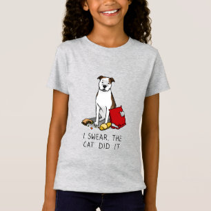 Ich schwöre die Katze Pit Bull (lt brindle/wh3) T-Shirt