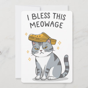 Ich segne diese Katzenhochzeit Lustige Katzenhochz Einladung
