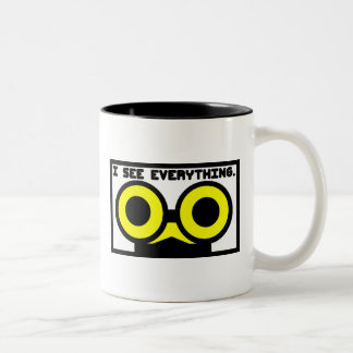 Ich sehe alles zweifarbige tasse