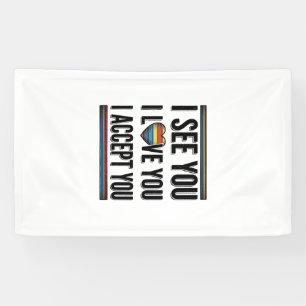 Ich sehe, dass du dich liebst, akzeptierst und sto banner