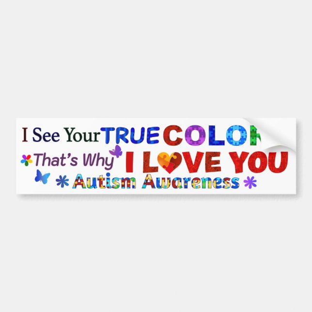 Ich sehe deine wahren FARBEN Autoaufkleber (Vorne)
