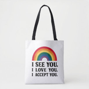 Ich sehe dich, ich liebe dich, ich akzeptiere dich tasche