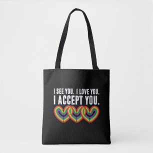 Ich sehe dich, ich liebe dich, ich akzeptiere dich tasche
