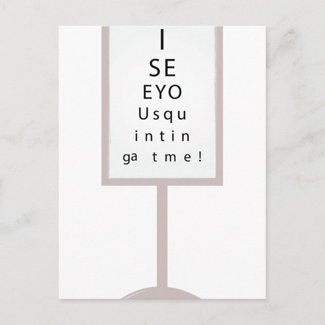 Ich sehe dich postkarte (Vorderseite)