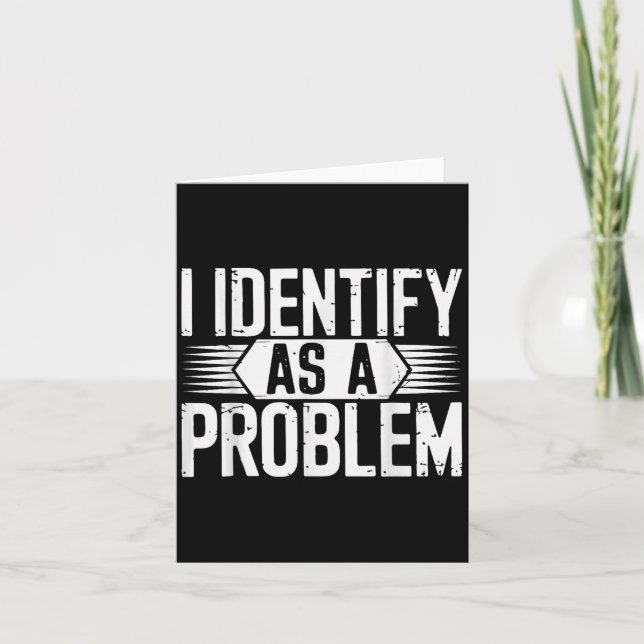 Ich sehe ein Problem als lustig sarkastisch Karte (Vorderseite)