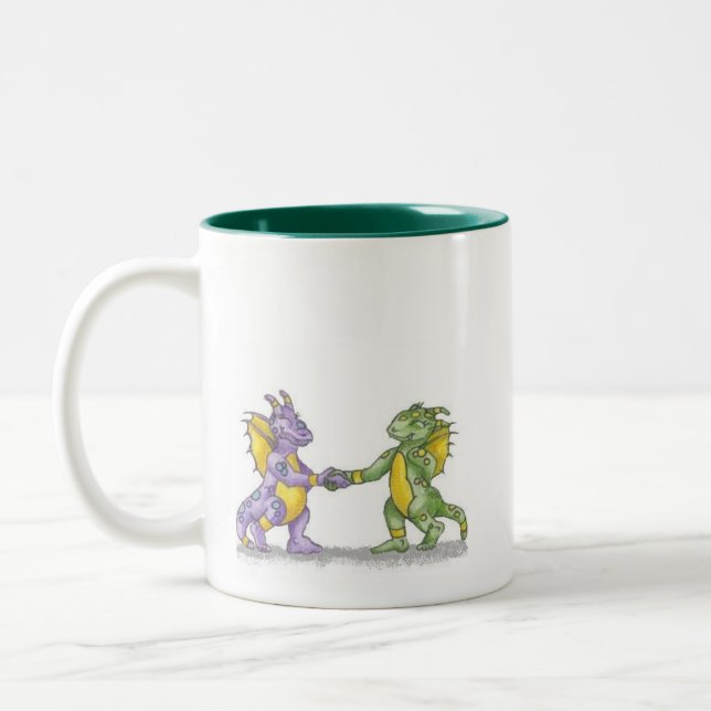Ich sehe einen Drachen, Mama! ~Shell Zweifarbige Tasse (Links)