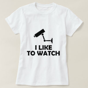 Ich sehe gerne CCTV-Videokamera-Aufzeichnung T-Shirt