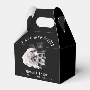 Ich sehe Hochzeitsleute Schädel Halloween-Hochzeit Geschenkschachtel