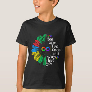 Ich sehe Ihre wahre Farbe Unendlichkeit Regenbogen T-Shirt