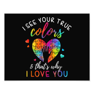 Ich sehe Ihre wahren Farben, Puzzle-Weltautismus Fotodruck
