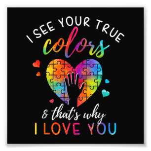 Ich sehe Ihre wahren Farben, Puzzle-Weltautismus Fotodruck