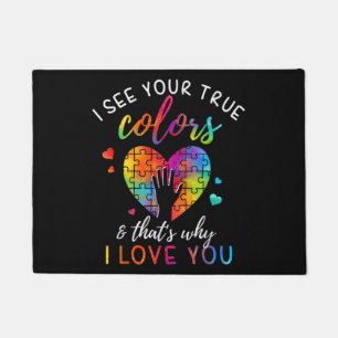 Ich sehe Ihre wahren Farben, Puzzle-Weltautismus Fußmatte
