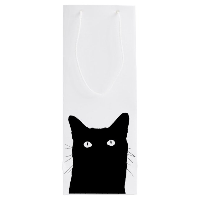 Ich sehe Katze zu klicken, um eine Geschenktüte Für Weinflaschen (Rückseite)