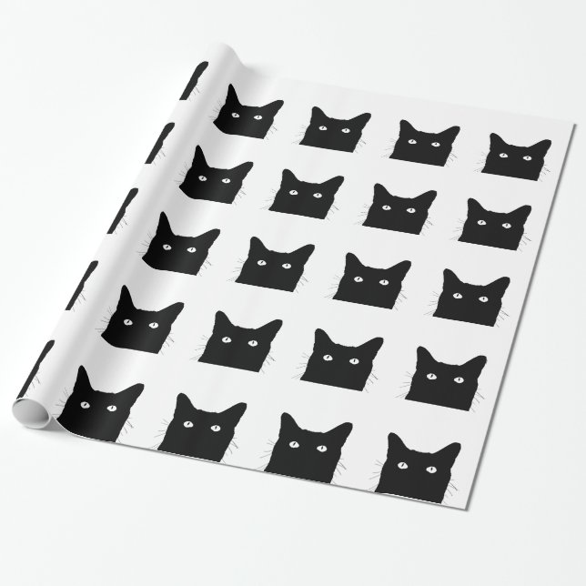 Ich sehe Katze zu klicken, um Ihren bunten Dekor Geschenkpapier (Ungerollt)