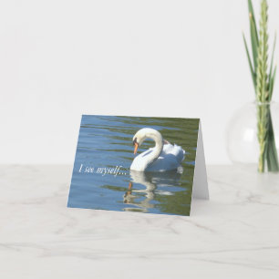 "ICH SEHE MICH SELBST - IN DIR" SWAN & REFLEKTION KARTE