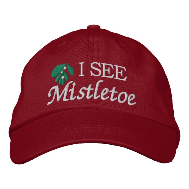 Ich sehe Mistletoe - SRF Bestickte Baseballkappe (Vorderseite)