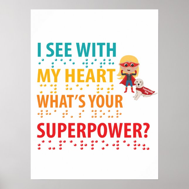 Ich sehe mit meinem Herz Mädchen - Blindheit Blind Poster (Vorne)