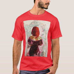 Ich sehe rote, originale Ölgemälde, die eine Textu T-Shirt
