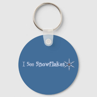 Ich sehe Schneeflocken Schlüsselanhänger