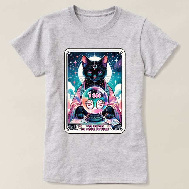 Ich sehe Tobohnen Cat Tarot Card T - Shirt (Design vorne)