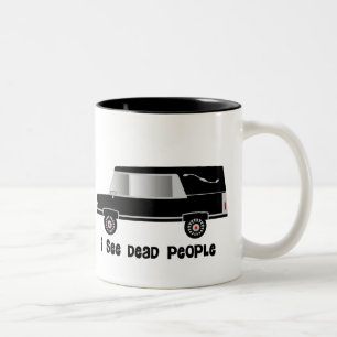 "Ich sehe Tote" Beerdigungsdirektor gibt zwei Ton Zweifarbige Tasse
