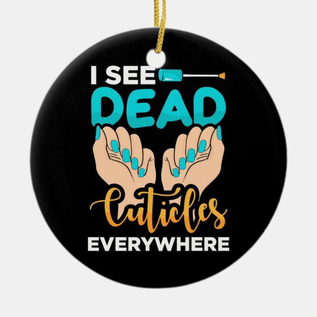 Ich sehe überall Kuchen Keramik Ornament (Vorne)