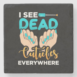 Ich sehe überall Kuchen Steinuntersetzer