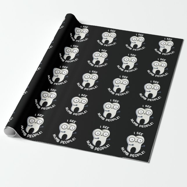 Ich sehe viele Leute lustige Zelt Pun Dark BG Geschenkpapier (Ungerollt)