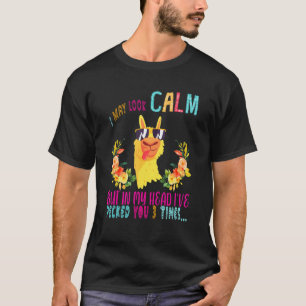 Ich sehe vielleicht ruhig aus, aber im Kopf habe i T-Shirt
