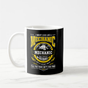 Ich sehe vielleicht wie ein Mechaniker aus Kaffeetasse