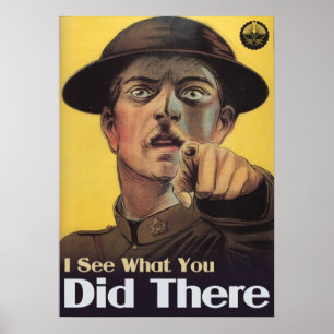 Ich sehe, was du dort getan hast poster