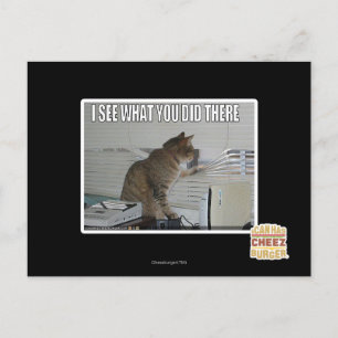 Ich sehe, was du dort getan hast postkarte