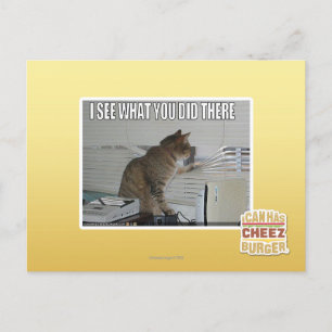 Ich sehe, was du dort getan hast postkarte