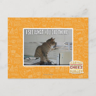 Ich sehe, was du dort getan hast postkarte