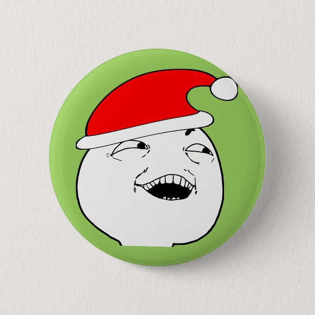 ich sehe, was Sie dort Weihnachtenmeme taten Button (Vorderseite)