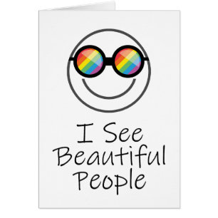 Ich sehe wunderschöne Menschen Regenbogenlinsen Mo
