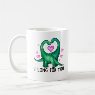 Ich sehne mich nach dir Funny Dinosaur Valentinsta Kaffeetasse