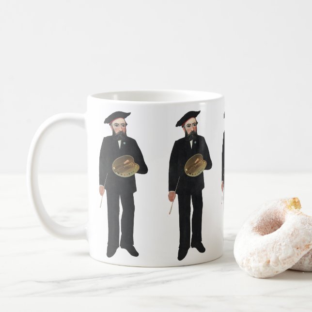 Ich selbst Portrait Landscape 1890, Henri Rousseau Kaffeetasse (Mit Donut)