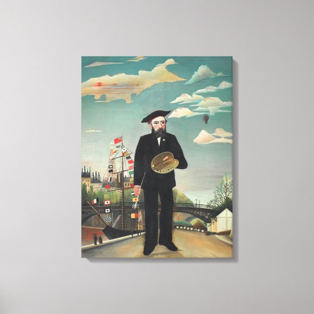 Ich selbst Portrait Landscape 1890, Henri Rousseau Leinwanddruck (Vorderseite)